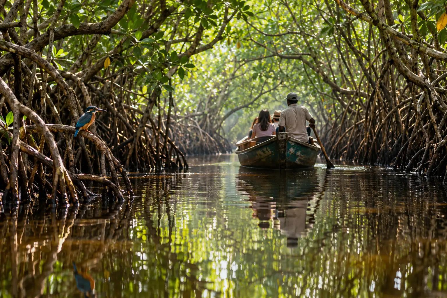 Mangrove channel on the Madu River near Bentota